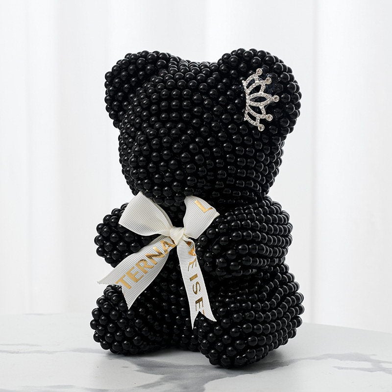 520 Mother'S Day Gift Valentine'S Day Gift Simulation Flower Pearl Bear Creative Birthday Eternal Flower Rose Bear - Image 1